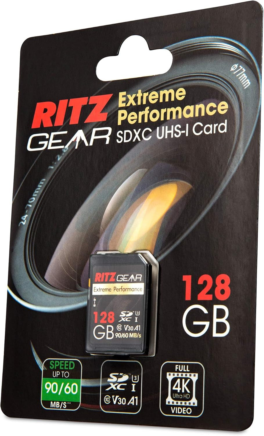 128GB High-Speed SDXC UHS-I SD Card, C10, U3, V30, Full-Hd & 4K Memory Card