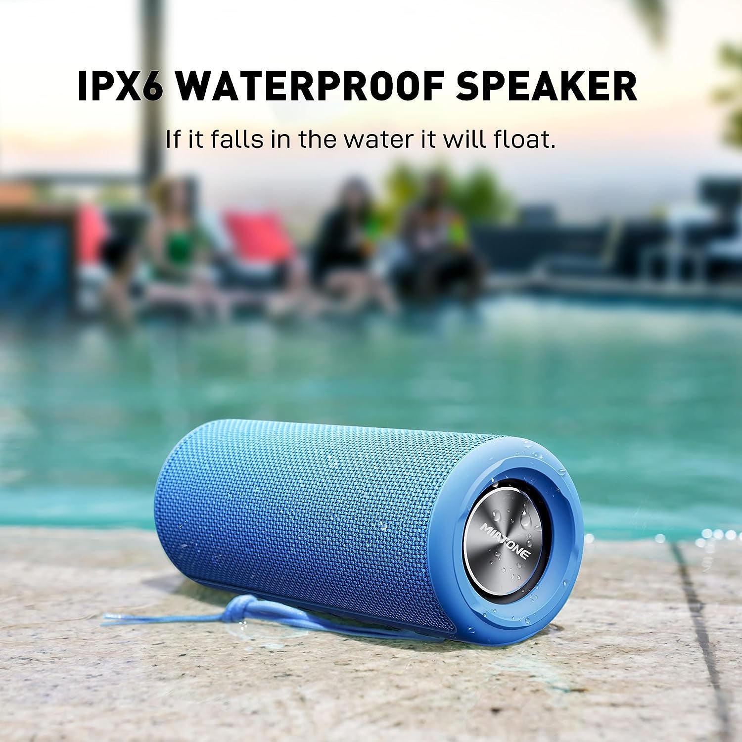 Boombox Outdoor Portable Bluetooth Speakers Wireless Speaker Waterproof - Blue