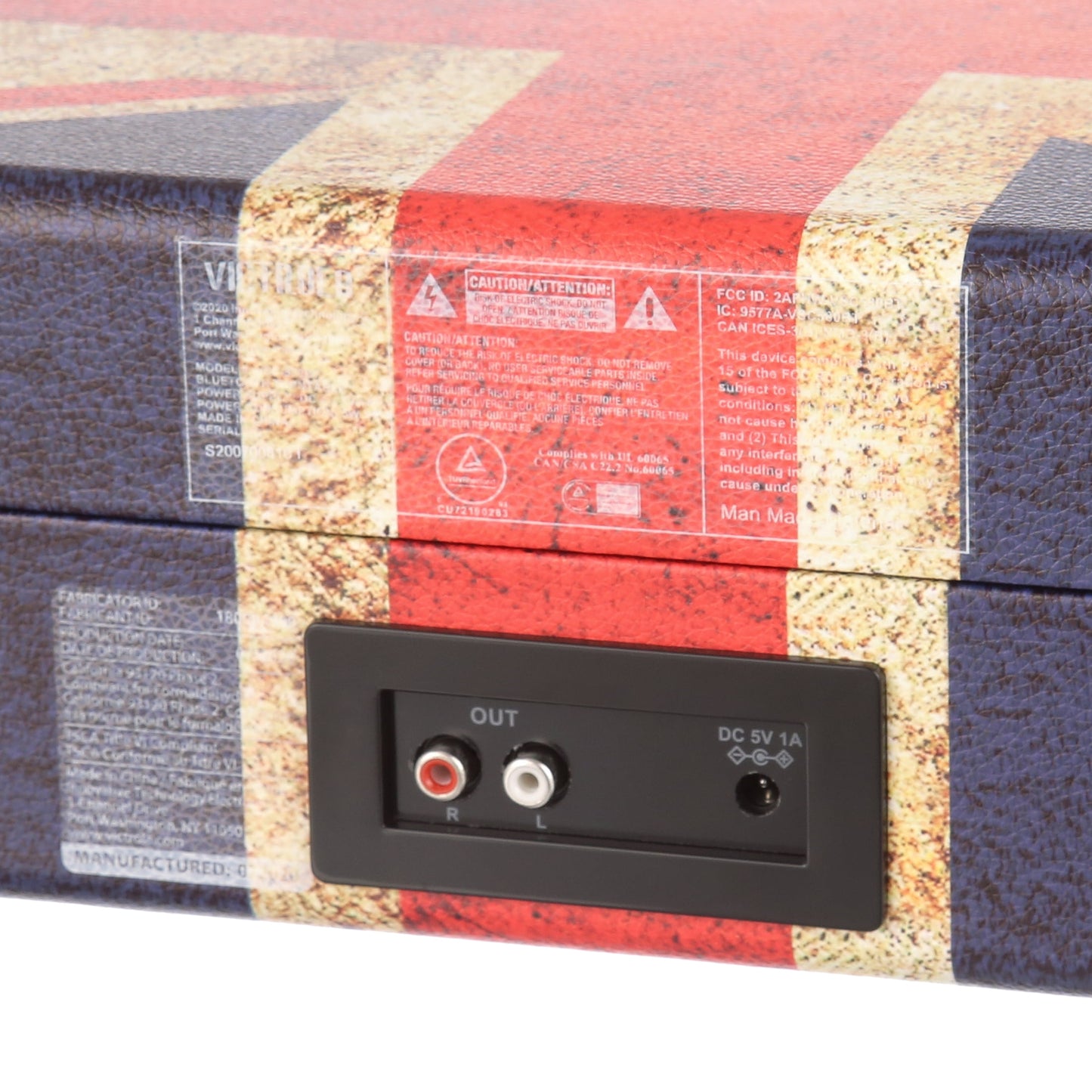 the Journey Bluetooth Suitcase Record Player with 3-Speed Turntable (Union Jack)