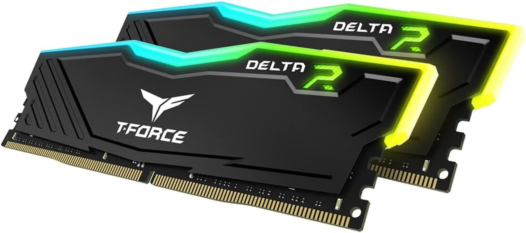 T-Force Delta RGB DDR4 32GB (2X16Gb) 3200Mhz (PC4-25600) CL16 Desktop Memory Module Ram TF3D432G3200HC16FDC01 - Black