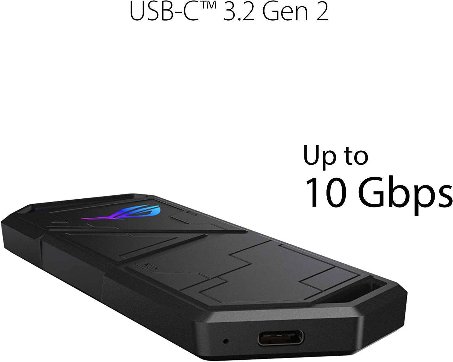 ROG STRIX Arion Aluminum Alloy M.2 Nvme SSD External Portable Enclosure Case Adapter, USB 3.2 Gen 2 Type-C (10 Gbps), USB-C to C and USB-C to a Cables, Fits Pcie 2280/2260/2242/2230 M Key/B+M Key