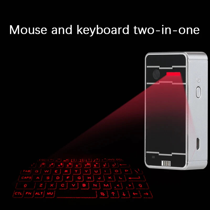 Portable Bluetooth Virtual Laser Keyboard Wireless Projector Keyboard with Mouse Function for Iphone Tablet Computer Phone