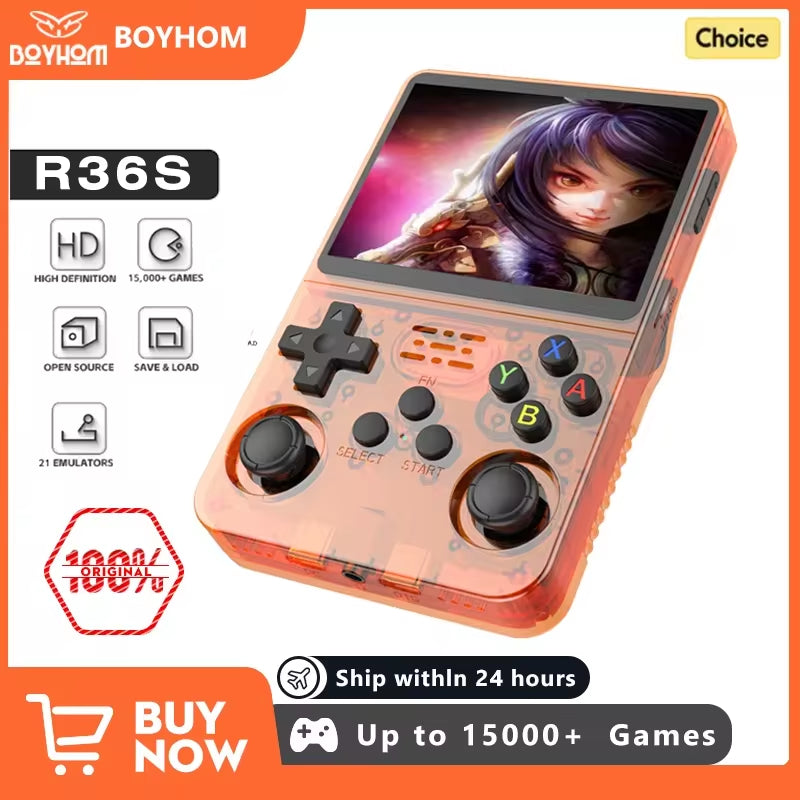 Open Source  Retro Handheld Video Game Console Linux System 3.5 Inch IPS Screen Portable Pocket Video Player 64GB 128G Games