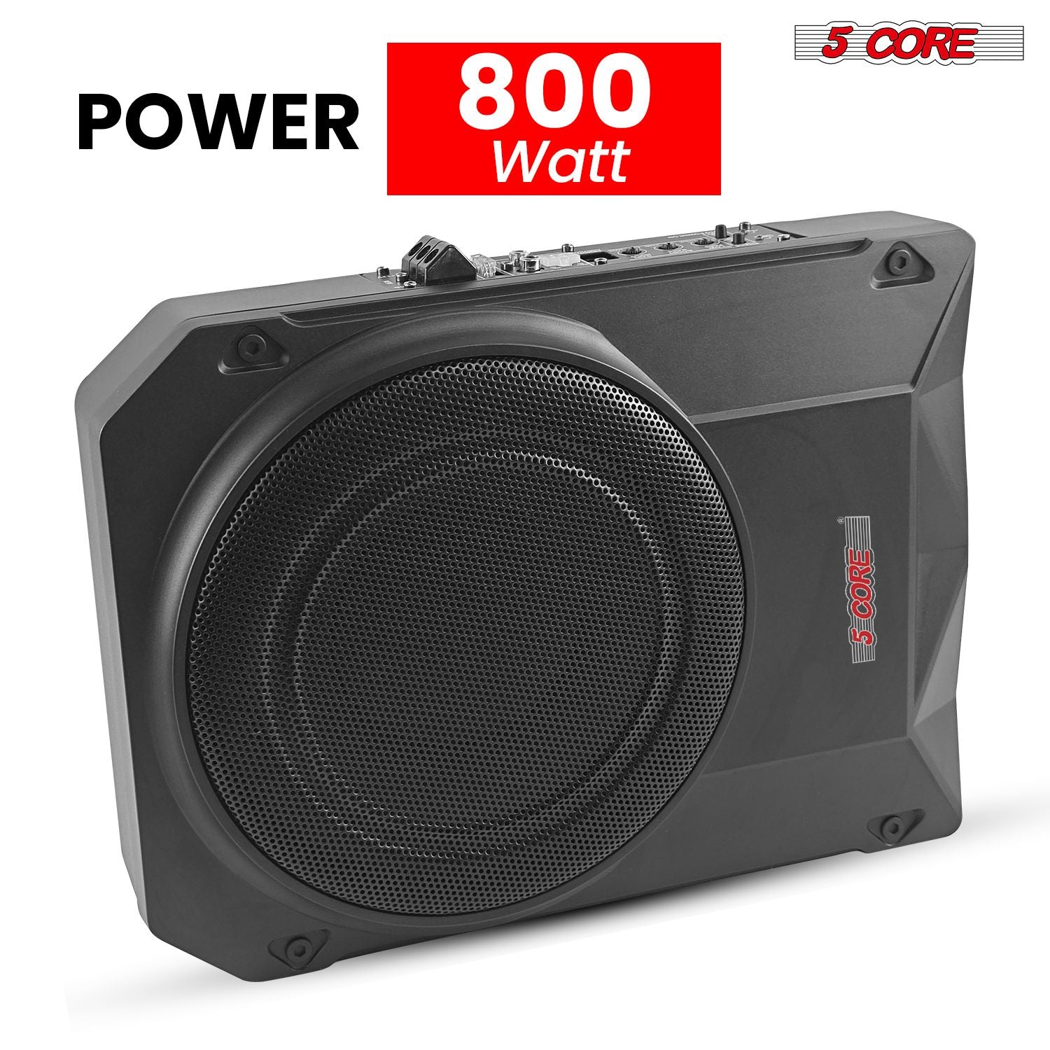 5 Kärna 10 tum Slim Under Seat Car Audio Subwoofer 800W Active Powered Under -Seat Byggt i förstärkare Truck Sub Woofer i Enclosure Box + Wiring Kit & Remote Control - BTUBE UNDR ST 150