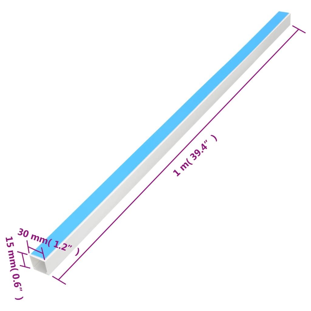 Cable trunking self-adhesive 1.2 "x0.6" 32.8 'pvc