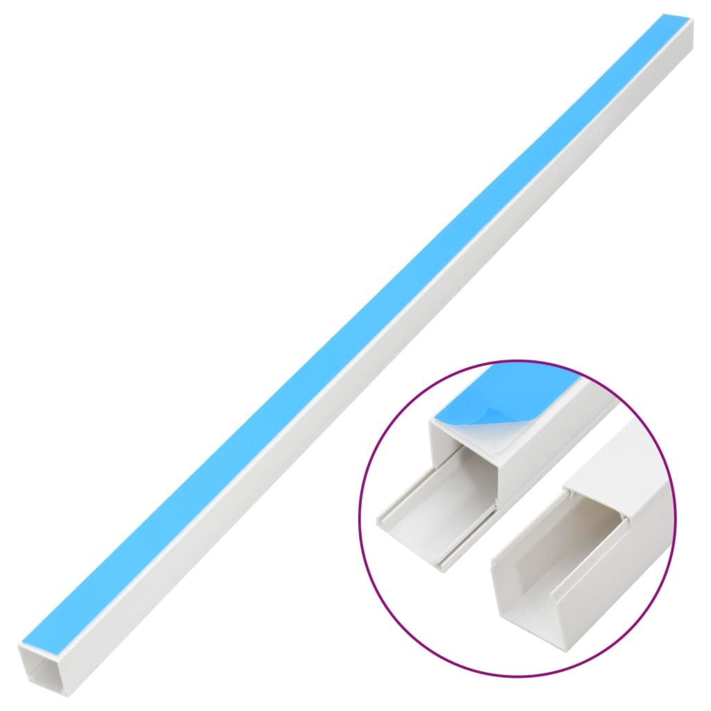 Cable Trunking Self-Adhesive 1.2"x0.6" 98.4' PVC