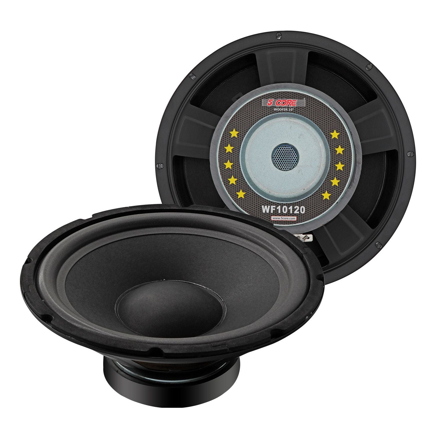 5 CORE 10 Inch Subwoofer Speaker 600W Peak 4 Ohm Replacement Car Audio Bass Sub Woofer with 30 Oz Magnet WF 10120 4OHM