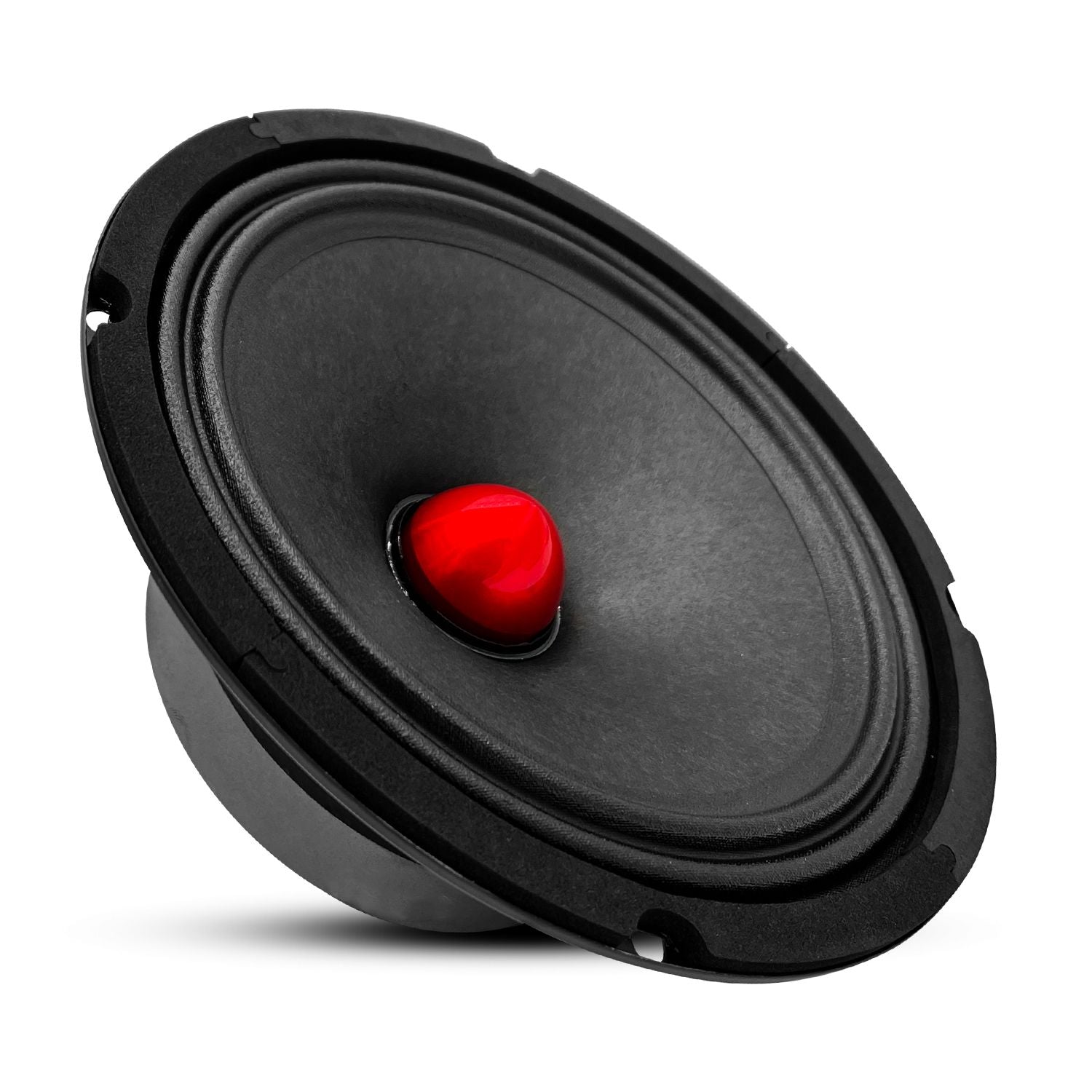 5 CORE 8 tum Mid Range Bullet Pro Audio Car Högtalare Red Aluminium Bullet Houdspeaker 500W Max 8 Ohms - Premium Quality Audio Door Högtalare för bil eller lastbil Stereo -ljudsystem MR 8 BLT 8OHM