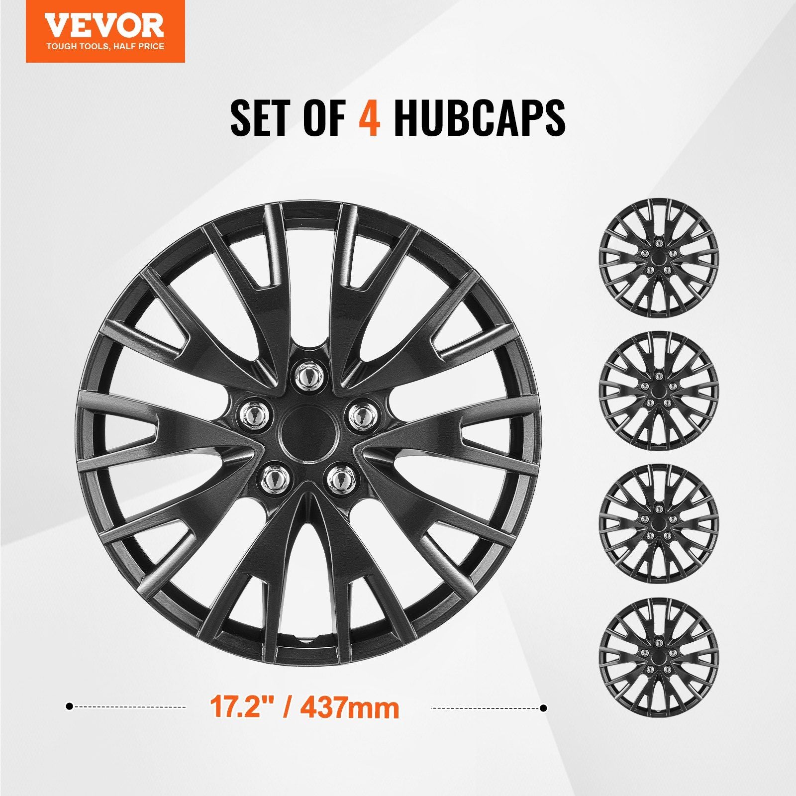 Vevor 16 "Wheel Rim Cover Hubcaps Set ng 4 Sturdy Hubcap Para sa Lahat ng Paggamit ng Panahon