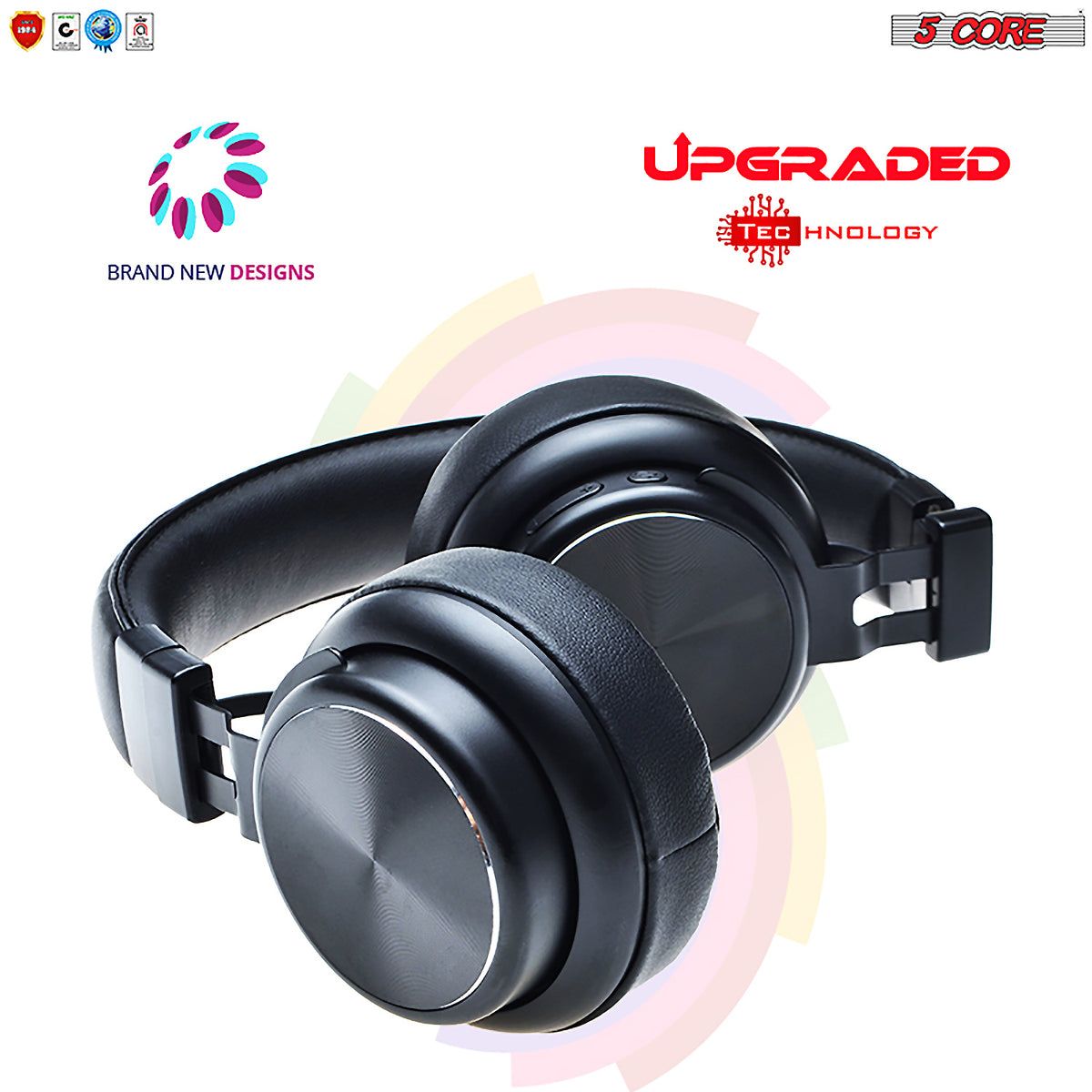 5 Core Wireless Headphones Bluetooth Over Ear Hi Fi Stereo na may Microphone at Dami ng Kontrol na Nakatiklop Perpektong Yoga Sports Office Gym - Headphone 13 B