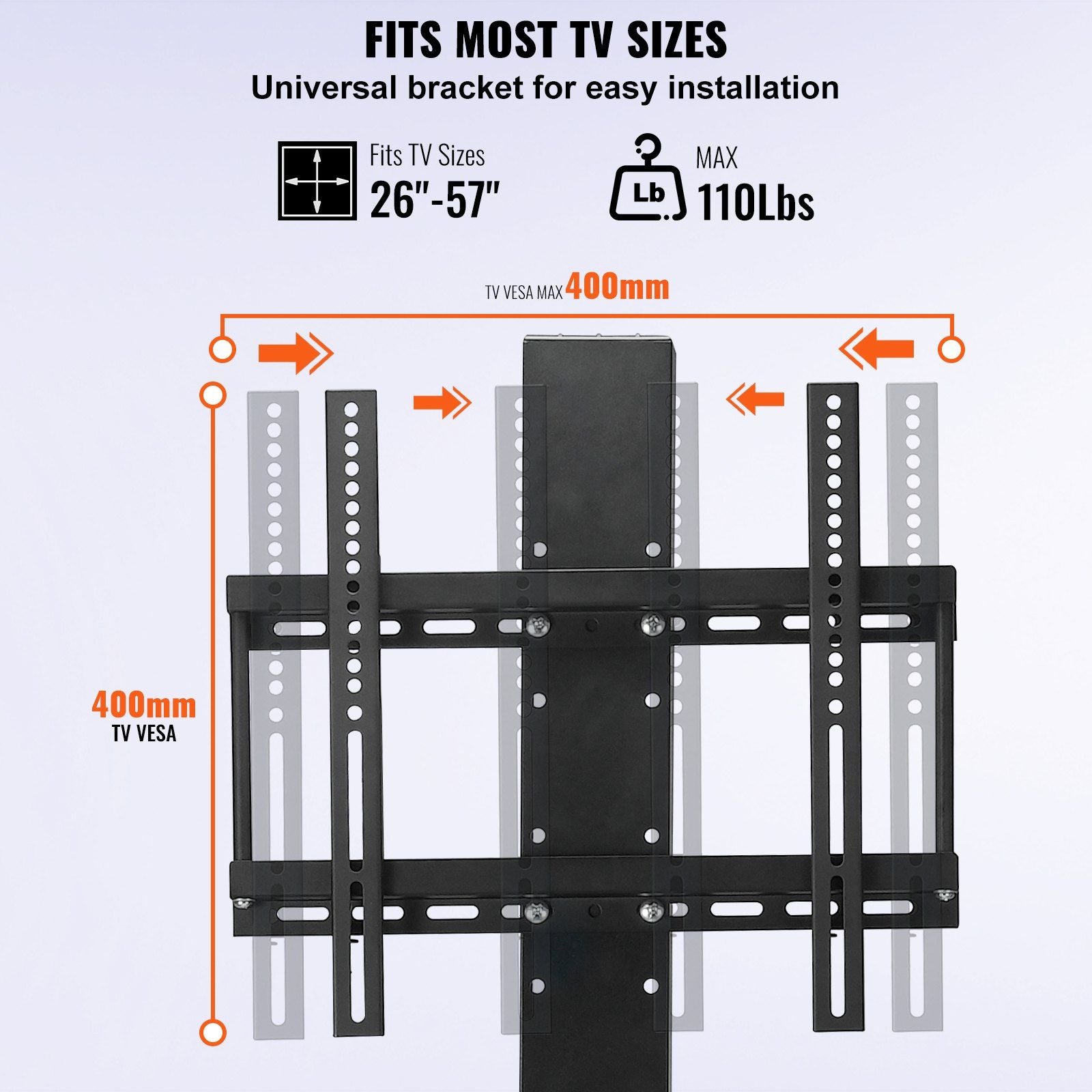 Vevor Motorised TV Lift Stroke Panjang 28 Inches Motorised TV Mount Fit untuk Maks