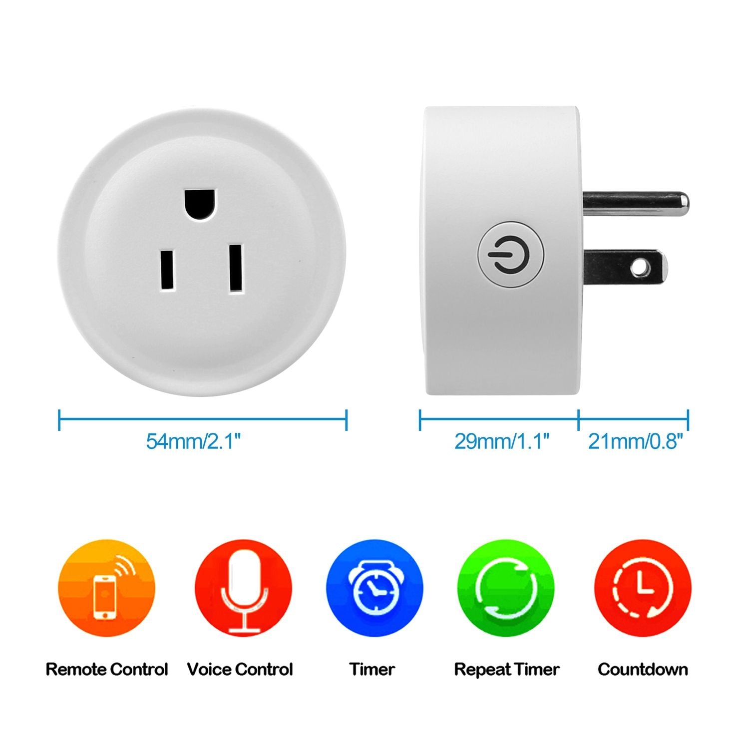 WiFi smart plugutløp Trådløs smart socket app Remote stemmekontroll timer Alexa Google oss