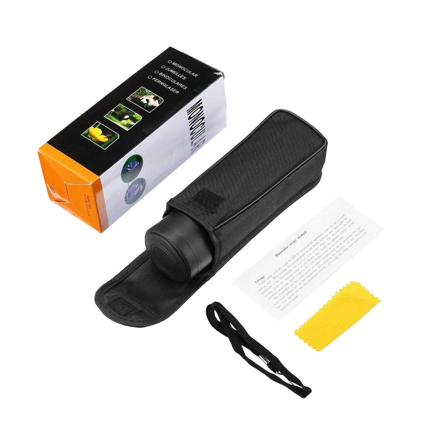 40x60 DIA VISÃO NOTIVA HD HD Optical Monocular Camping Camping Telescópio Vida à prova d'água, monocular anti-FOG Adequado para observar os animais da natureza