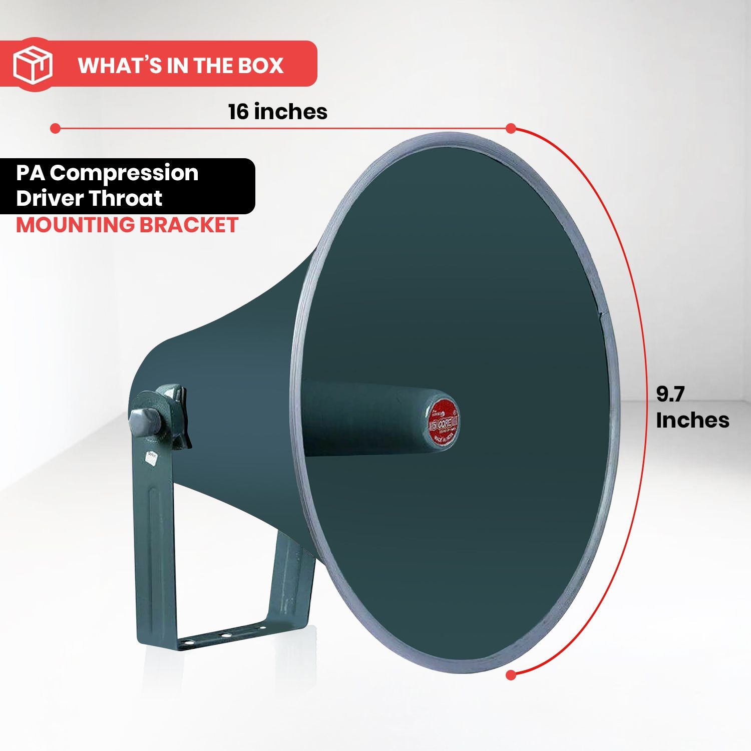 5 Core Outdoor PA Paging Horn Loud Speaker 16 Inch PA Speaker Weatherproof Sa Pag -mount Bracket - RH 16