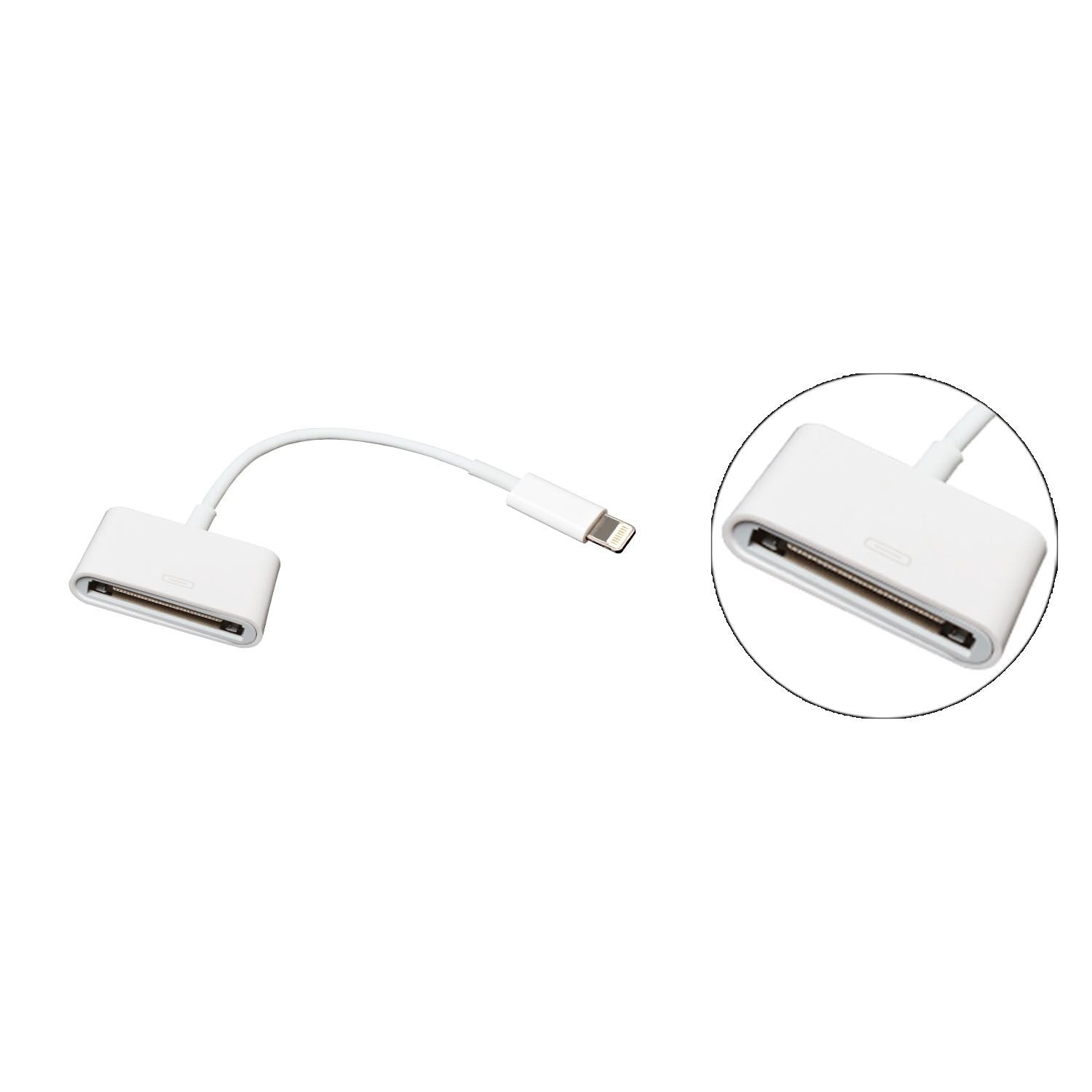 Adaptador de cabo de sincronização de sincronização de carga de 8 pinos a 30 pinos para iPhone 5 iPad mini ipod nano 7th