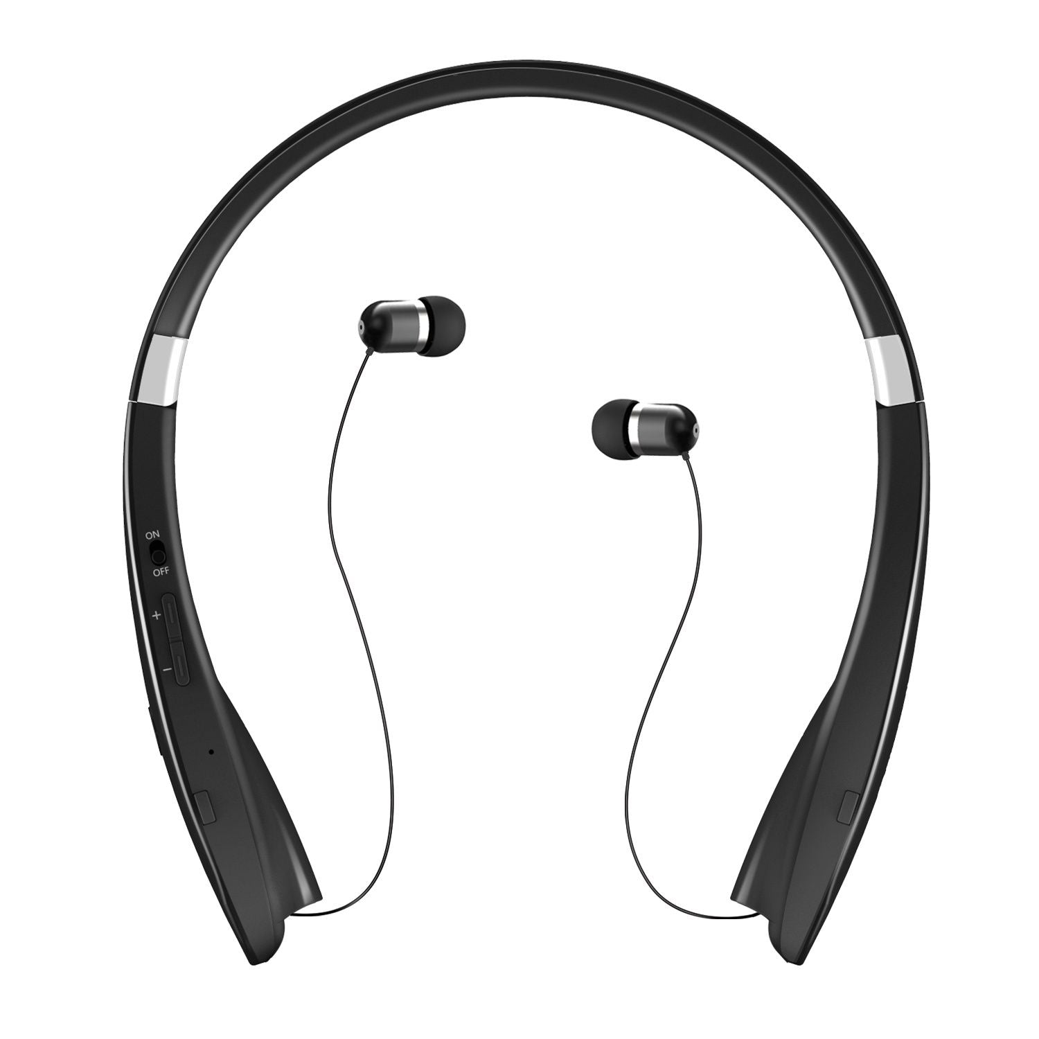 Headsets gan sreang foldable gan sreang 4.1 spórt cluasáin steirió neckband spórt earbuds earbuds cluasáin allaisproof allais