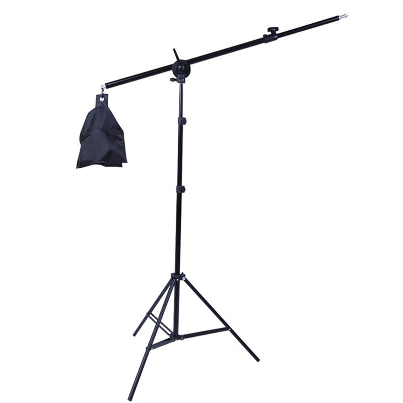 Tripod para sa softbox light stand photo studio 2m na may 1.4m boom braso nababaluktot na sandbag na sumusuporta sa pag -iilaw ng phone phone flash