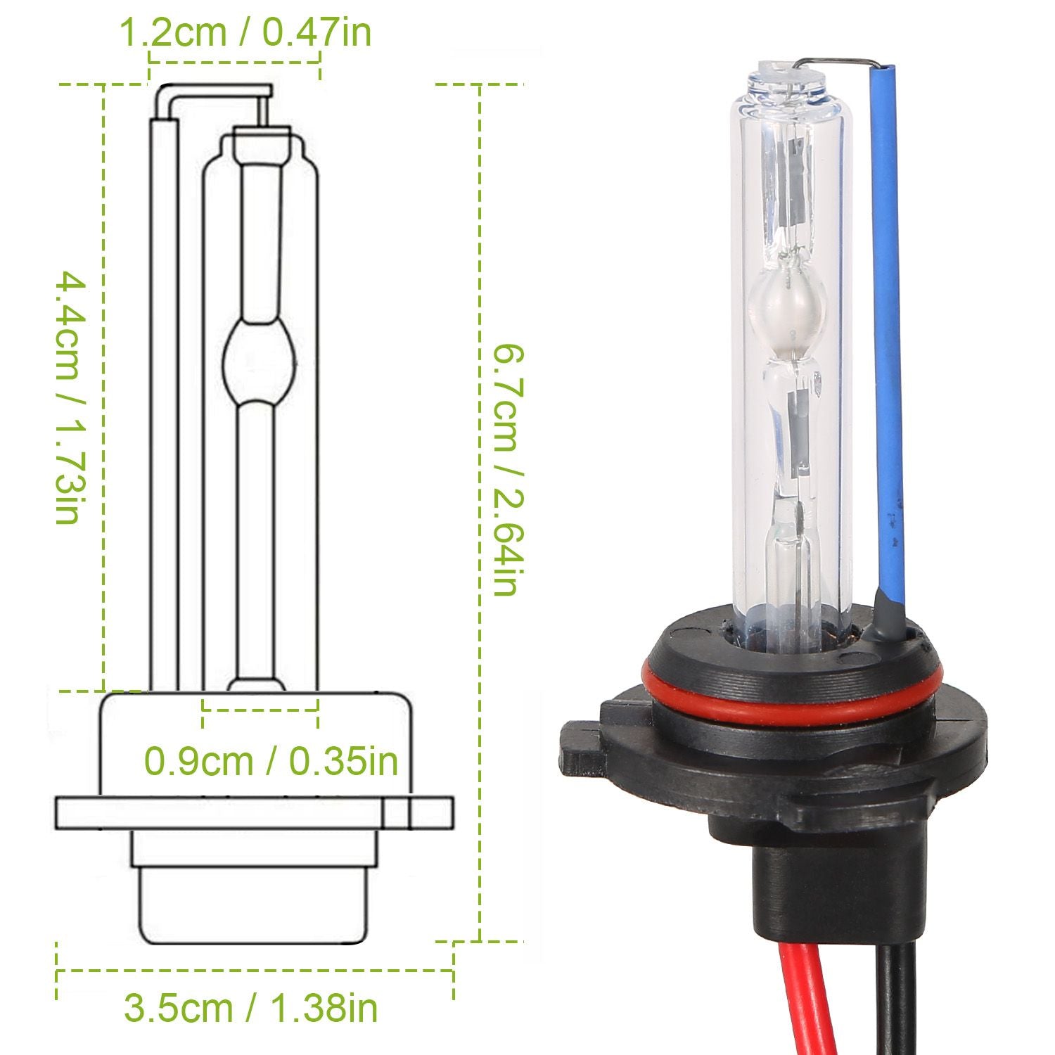 2PCS 9006 HB4 HID HID XENON Bolgáin Solais AC 35W 8000K 3500LM Headlas Headlas Light Light Low/High Beama Bolbáin Athsholáthair Bíoma