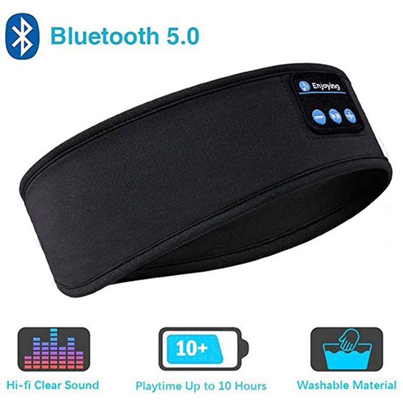 Fone Bluetooth Earphones Sport Sleeping Pannband Elastiska trådlösa hörlurar Musik Eye Mask Wireless Bluetooth Headset Headband