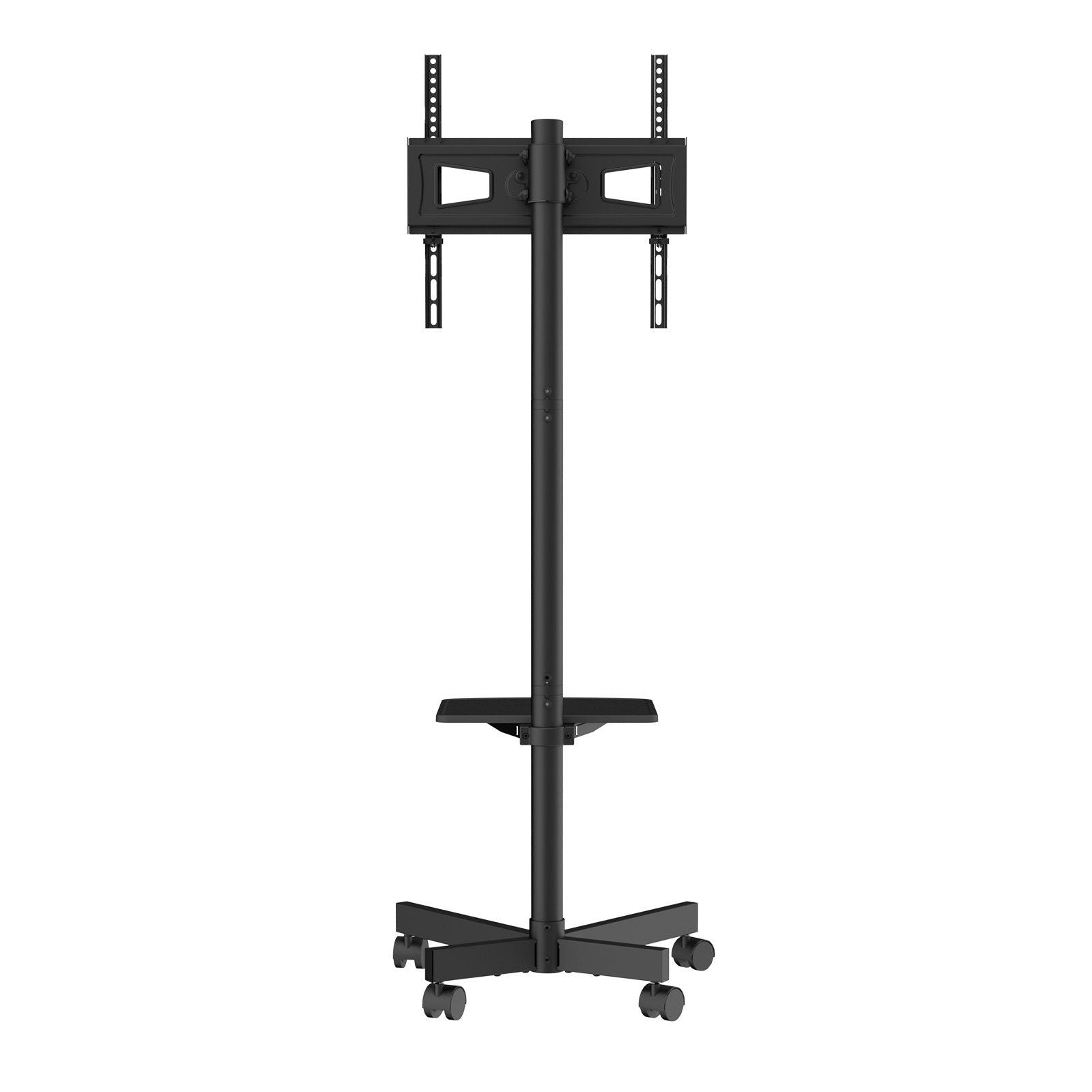 Vevor Mobile TV stand, carrello TV mobile per TV da 23 a 60 pollici, supporto TV portatile regolabile in altezza con ruote, con un vassoio per dispositivi audiovisivi, supporto TV rotolante con supporto per la camera da letto, soggiorno