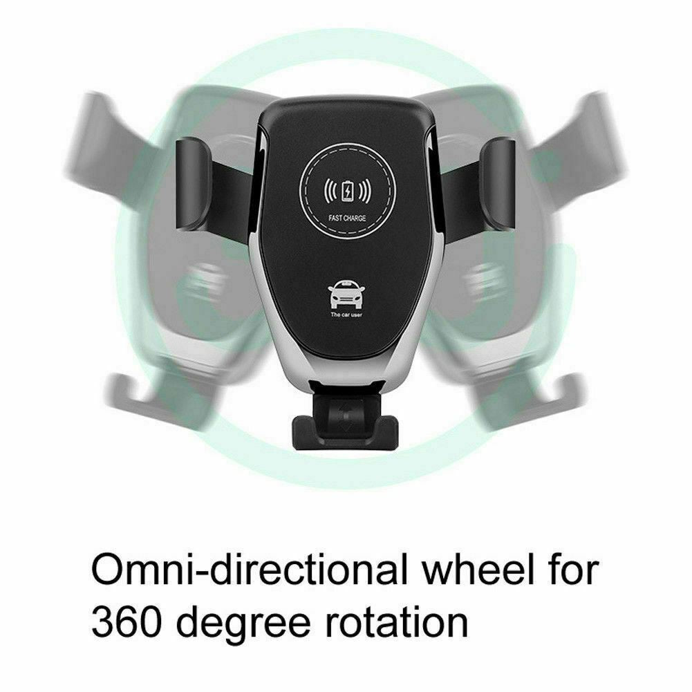 10W Wireless Fast Car Charger Mount Holder Stand Awtomatikong Clamping Charging