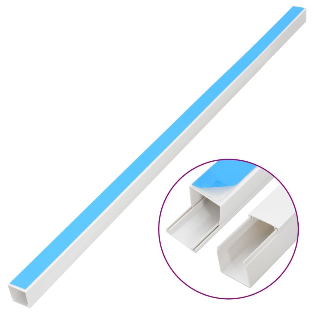 Kabel Trunking Self-Adhesive 1.2 "X0.6" 32.8 'PVC