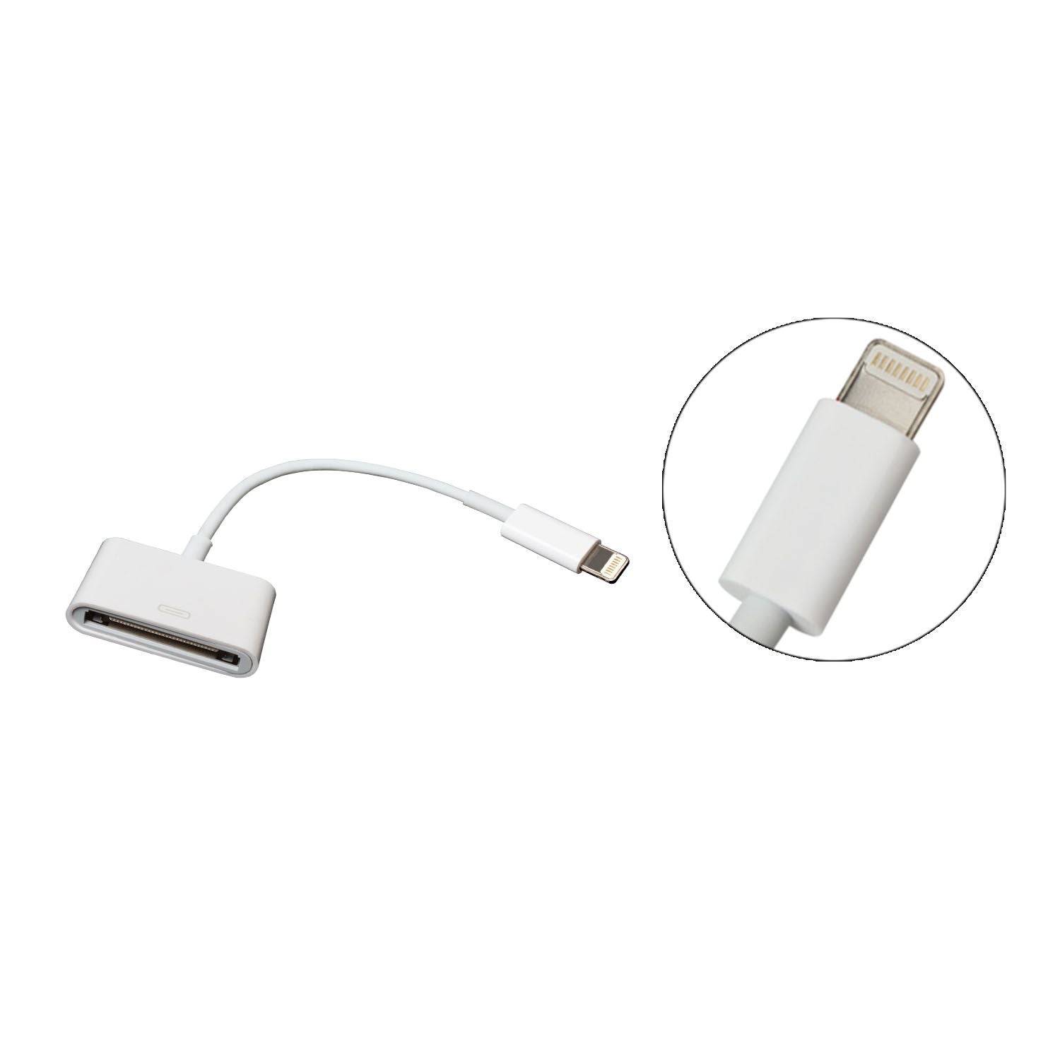 Adaptador de cabo de sincronização de sincronização de carga de 8 pinos a 30 pinos para iPhone 5 iPad mini ipod nano 7th