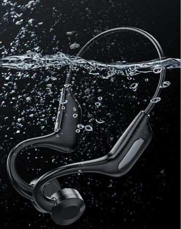 Headphone konduksi tulang tahan air terbuka telinga earbud nirkabel bluetooth headset sport waktu bermain panjang dengan mic sweatproof sound sound udara konduksi earphone untuk menjalankan olahraga berenang