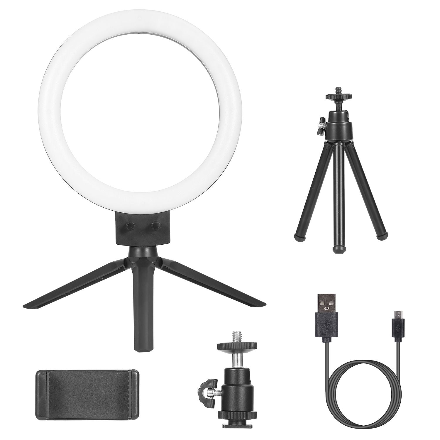 9 "Lampu cincin LED yang dapat dimmable dengan Telepon Tripod Selfie Camera Studio Foto Video Lampu Makeup