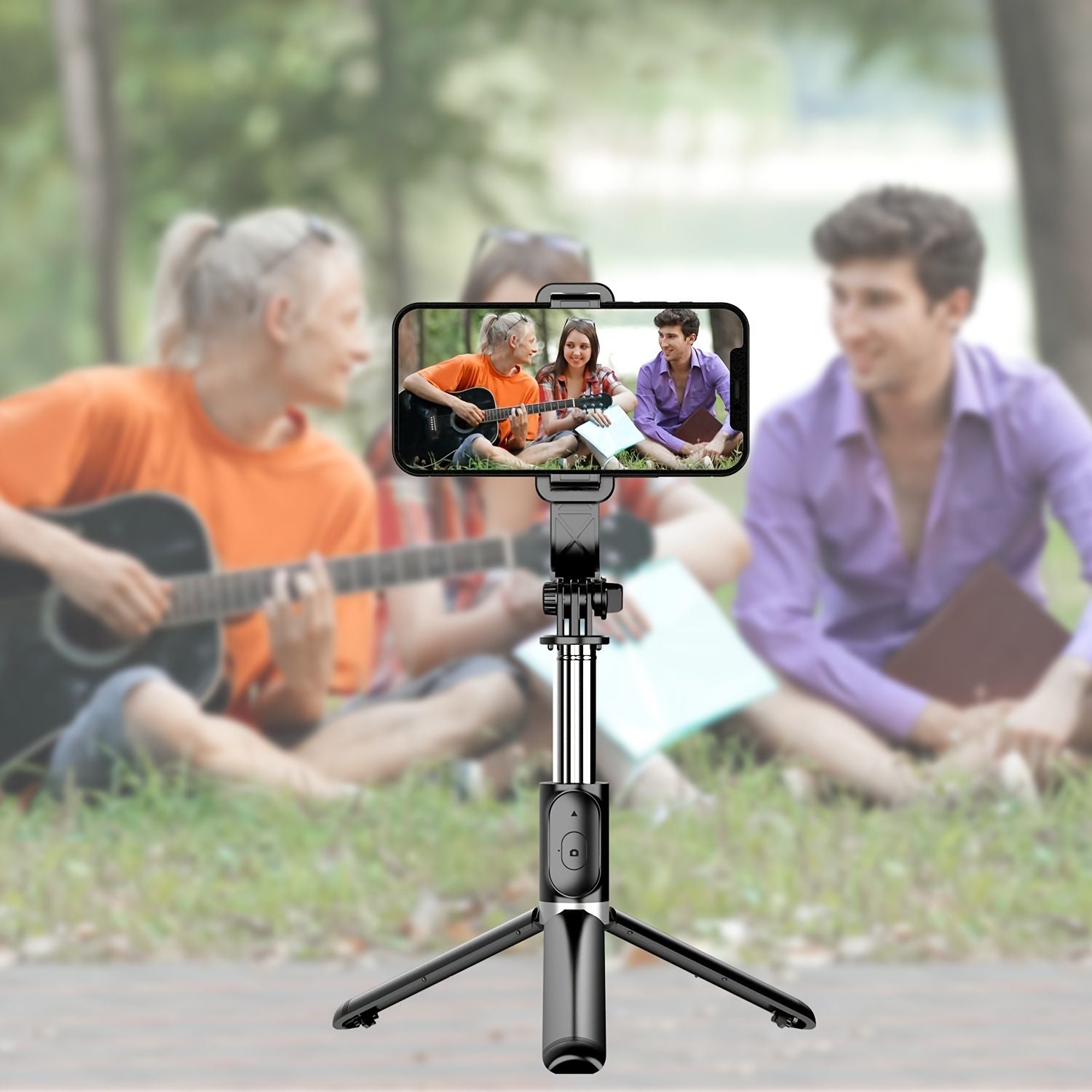 40 "Self -slowe de telefone celular 40" Stand de tripé do smartphone com remoto sem fio; rotação de 360 ​​° para smartphones Apple iPhone Samsung Android