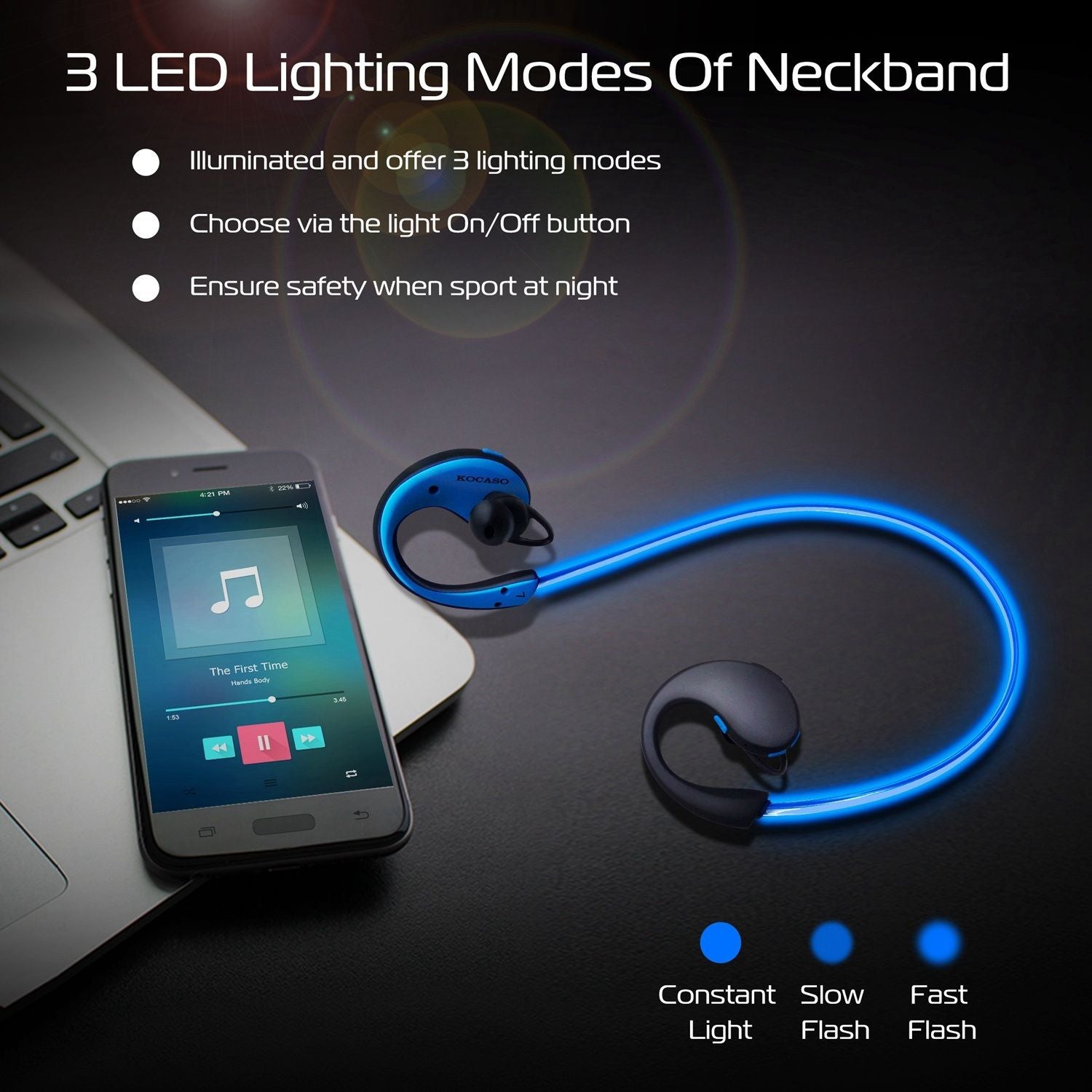 Headet olahraga nirkabel nirkabel v4.1 earphone neckband hd stereo stereo headphone tahan keringat earbud