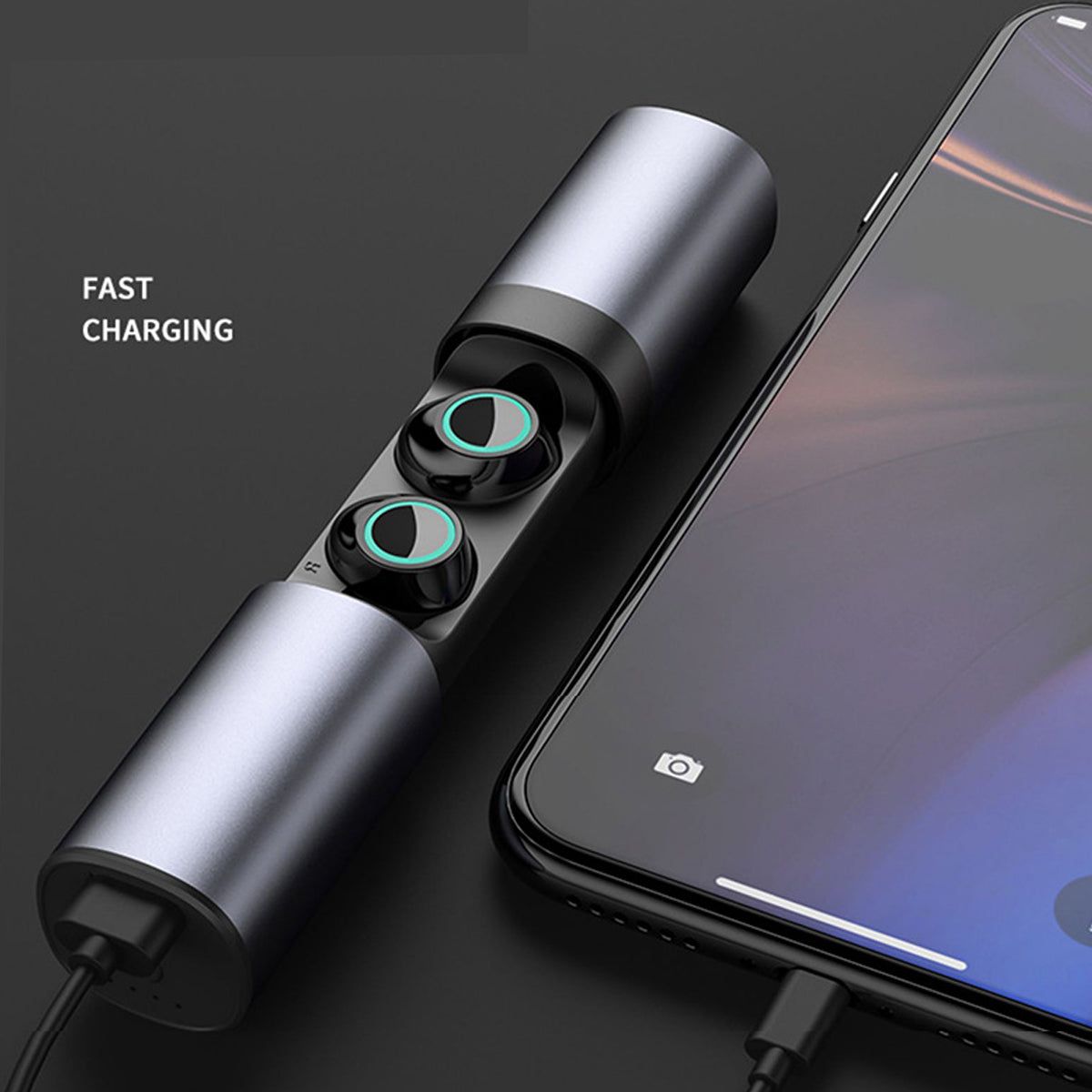 True Twin 2 In 1 Wireless Headphones With Powerbank