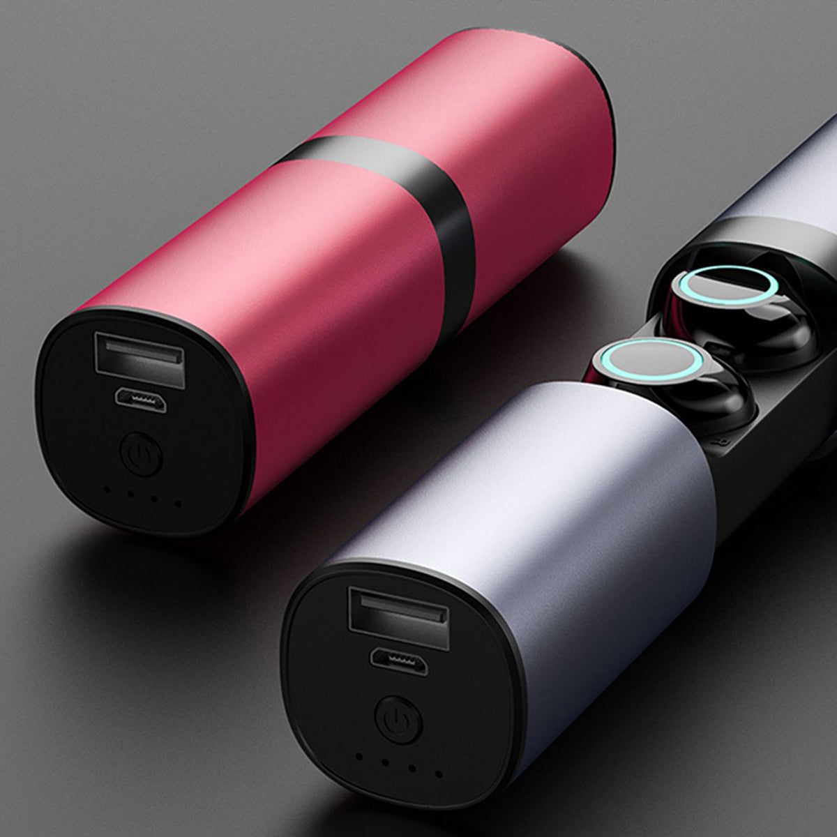 True Twin 2 σε 1 ασύρματα ακουστικά με PowerBank