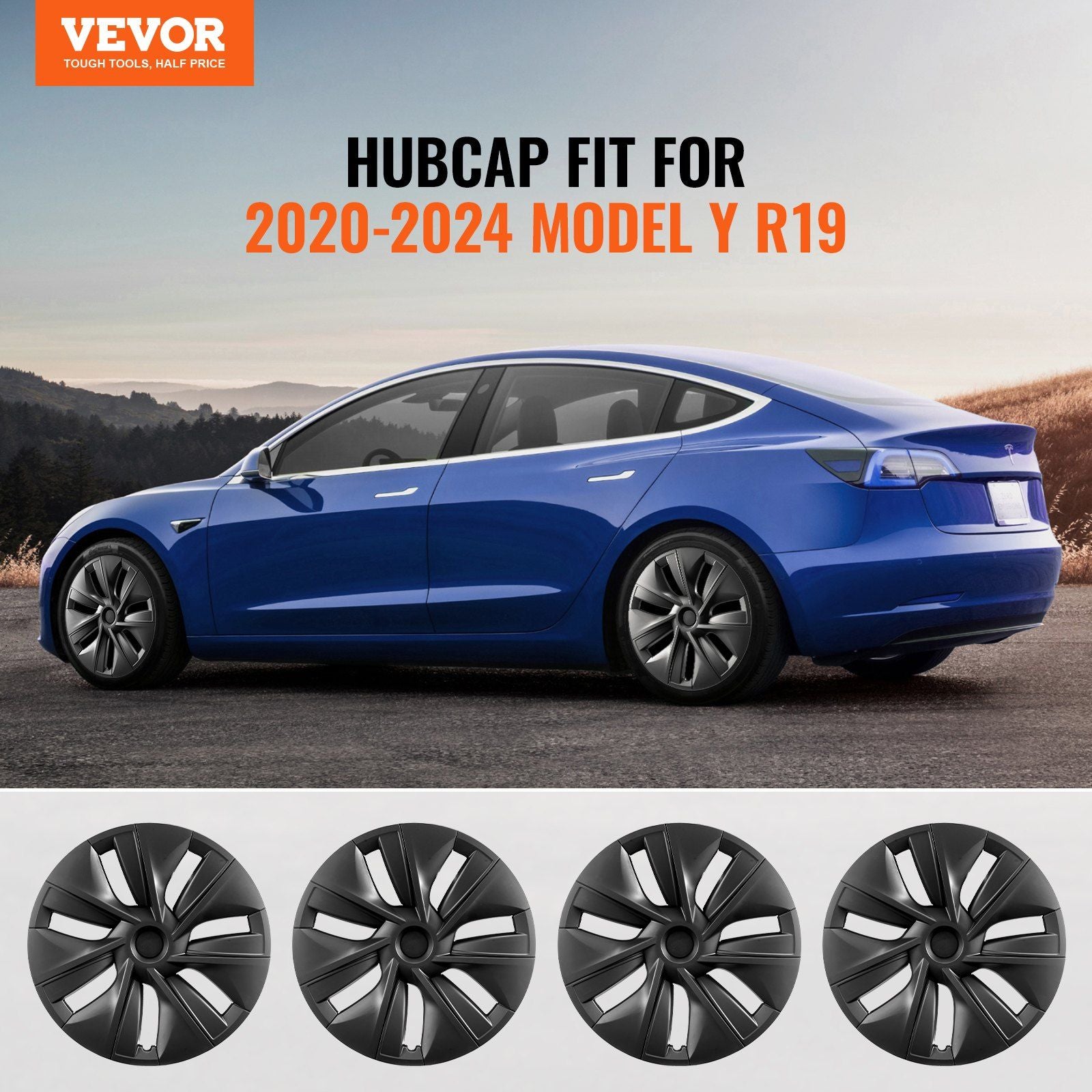 Vevor 19 "2020-2023의 휠 림 커버 모델 모델 Y Hubcap valve 노즐 구멍