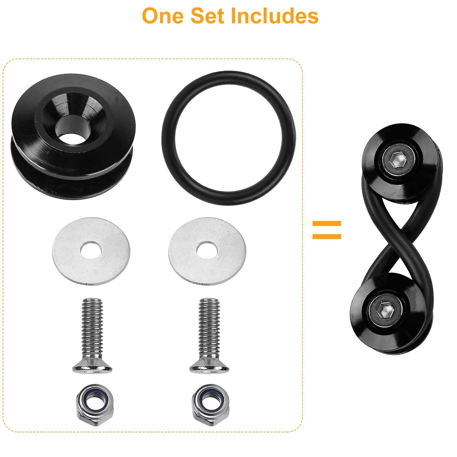 5Set Car Quick Release Bumper Fasteners Fram Bakre stötfångare Trunk Fender Hatch Lids Kit