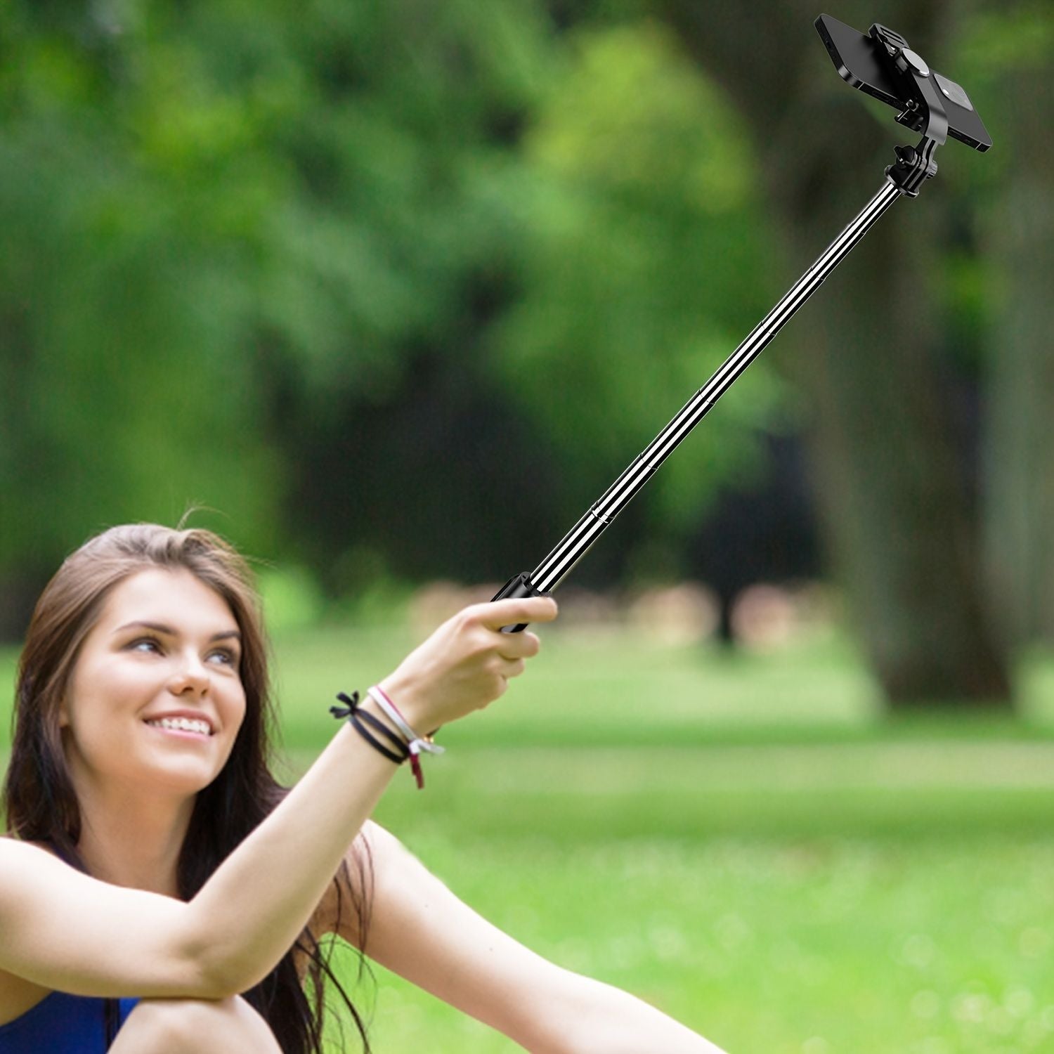 40 "Selfie Selfie Selfie Selfie Stick; Stand de trípode de teléfono inteligente con control remoto inalámbrico; Rotación de 360 ​​° para Apple iPhone Samsung Android Smartphones