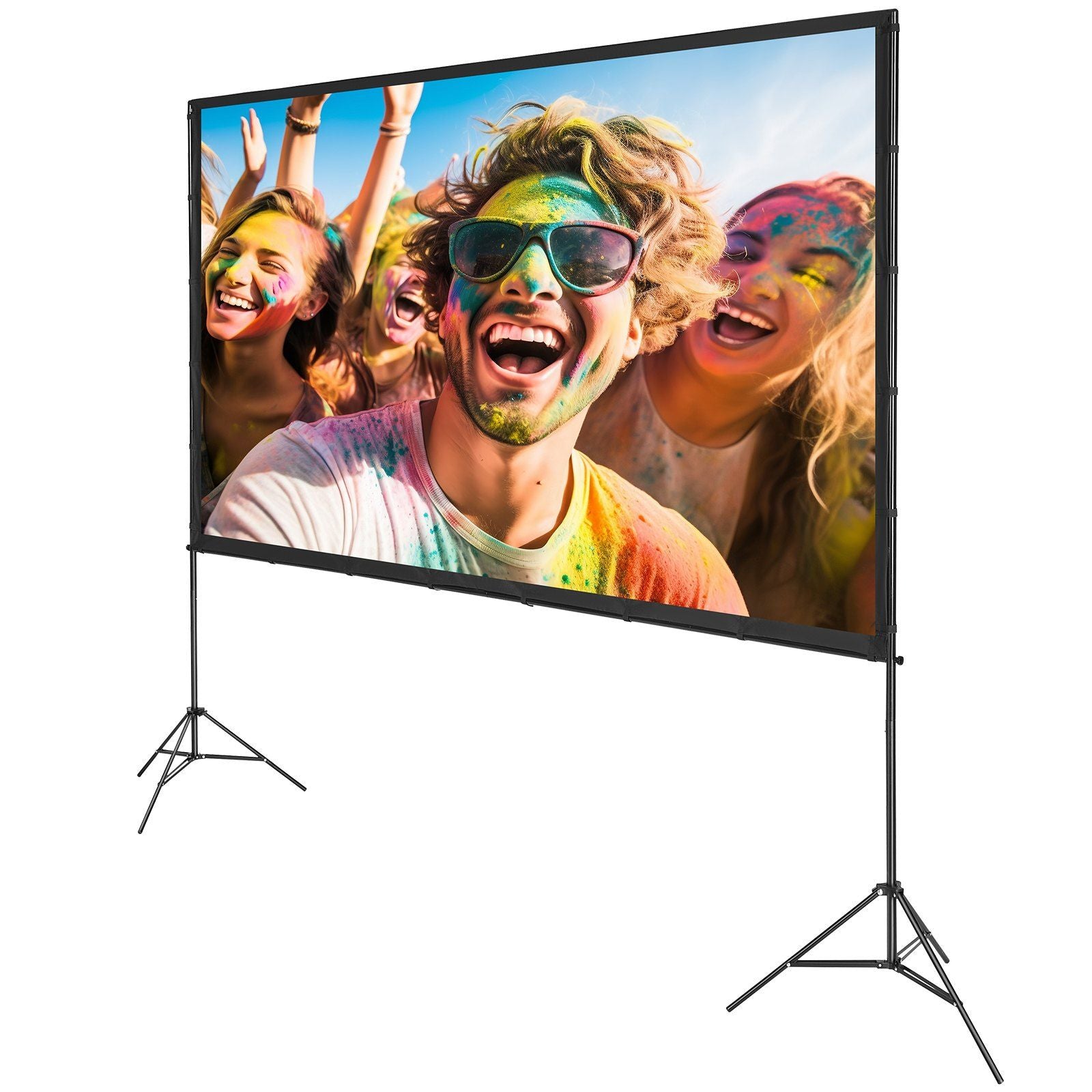 VEVOR Projector Screen na may Stand, 120 Inch 16: 9 4K 1080 HD Outdoor Movie Screen na may Stand, Wrinkle-Free Projection Screen na may Tripod at Carry Bag, Para sa Home Theatre Cinema Backyard Movie Night