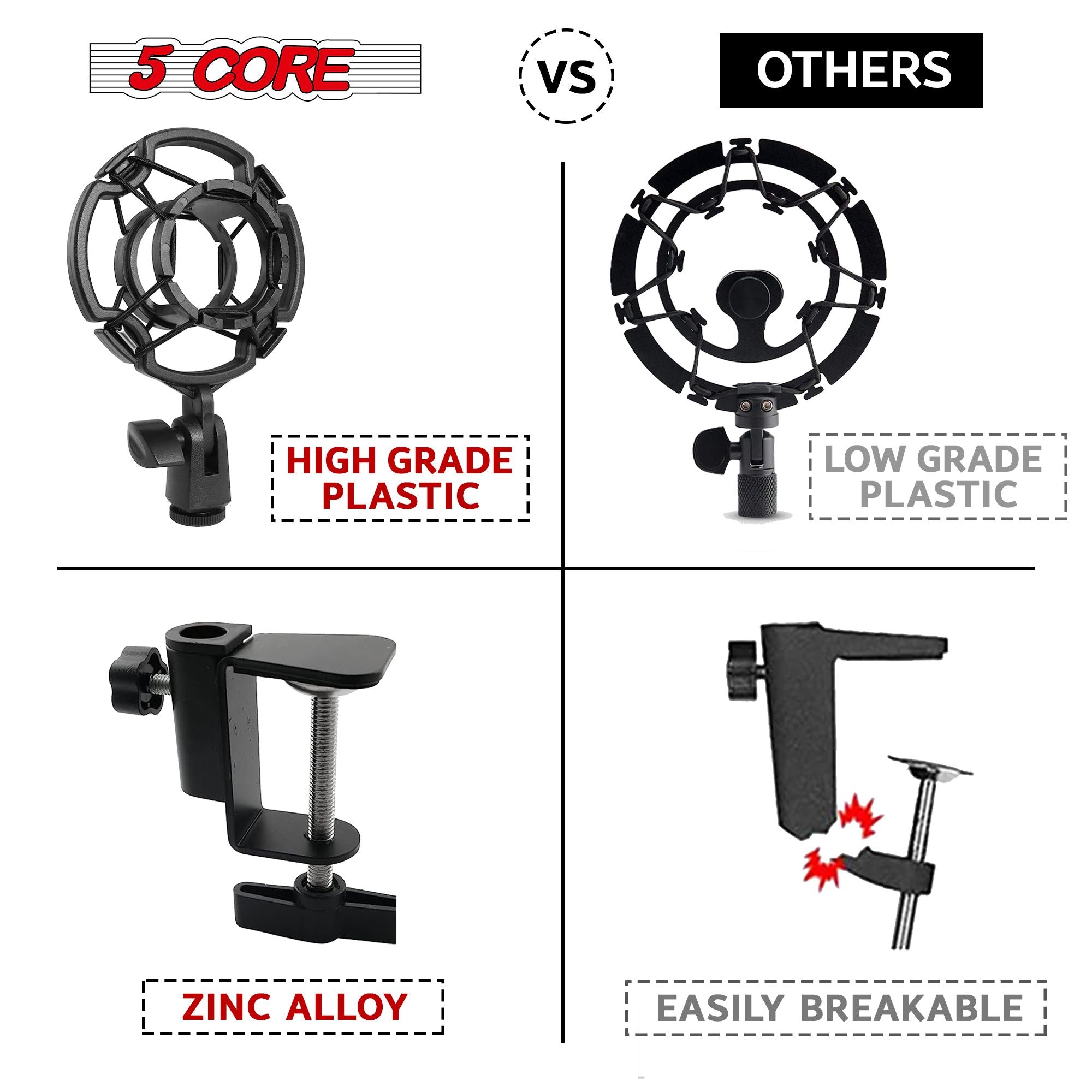 5 Croí -Micreafón Lámh Seastán Uasghrádaithe Fionraí Inchoigeartaithe Borradh Scissor Sealbhóir Mic Scissor le Scagaire Pop 3/8 "go 5/8" Adapter Mic gearrthóg Mic Turraing Munt Munt Cábla Ceangail Lámh 21