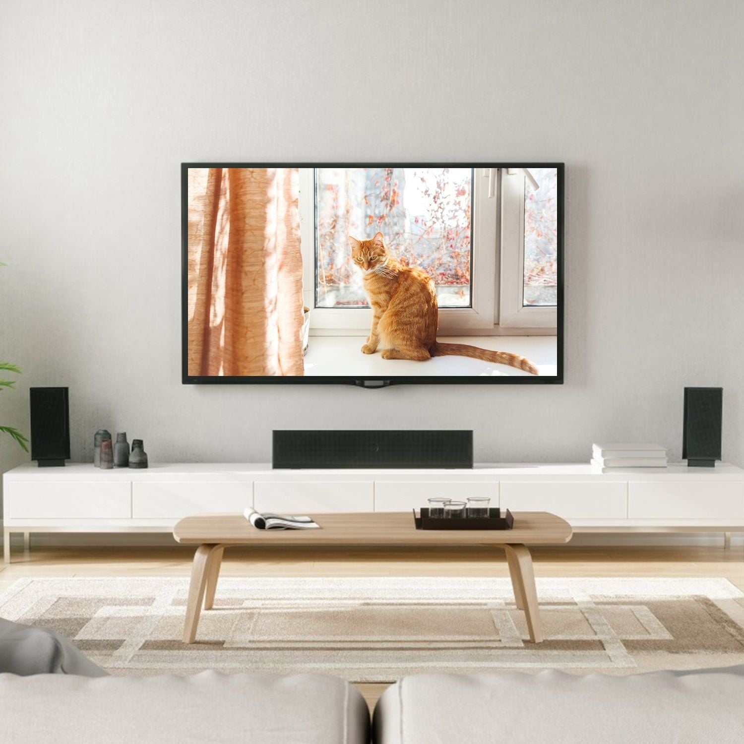 Tường gắn trên tường Tilt Dual Arm TV Núi Núi Tối đa Vesa 400x400mm cho TV 32-55in