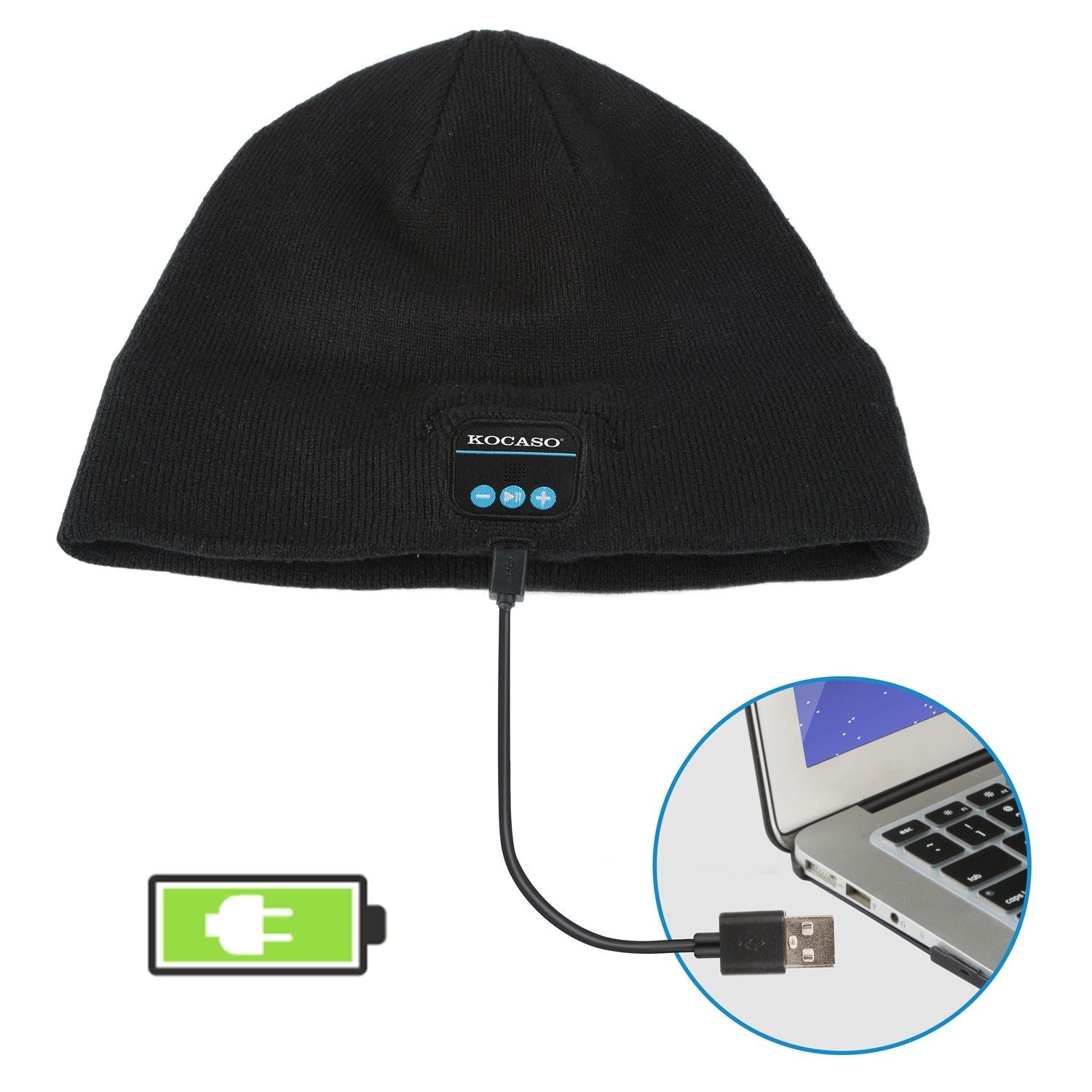 Myk trådløs beanie hodetelefonhatt trådløs v4.2 støydemping stereo øretelefonhette cap