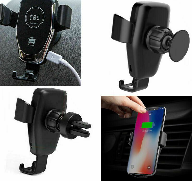 10W Wireless Fast Car Charger Mount Holder Stand Awtomatikong Clamping Charging