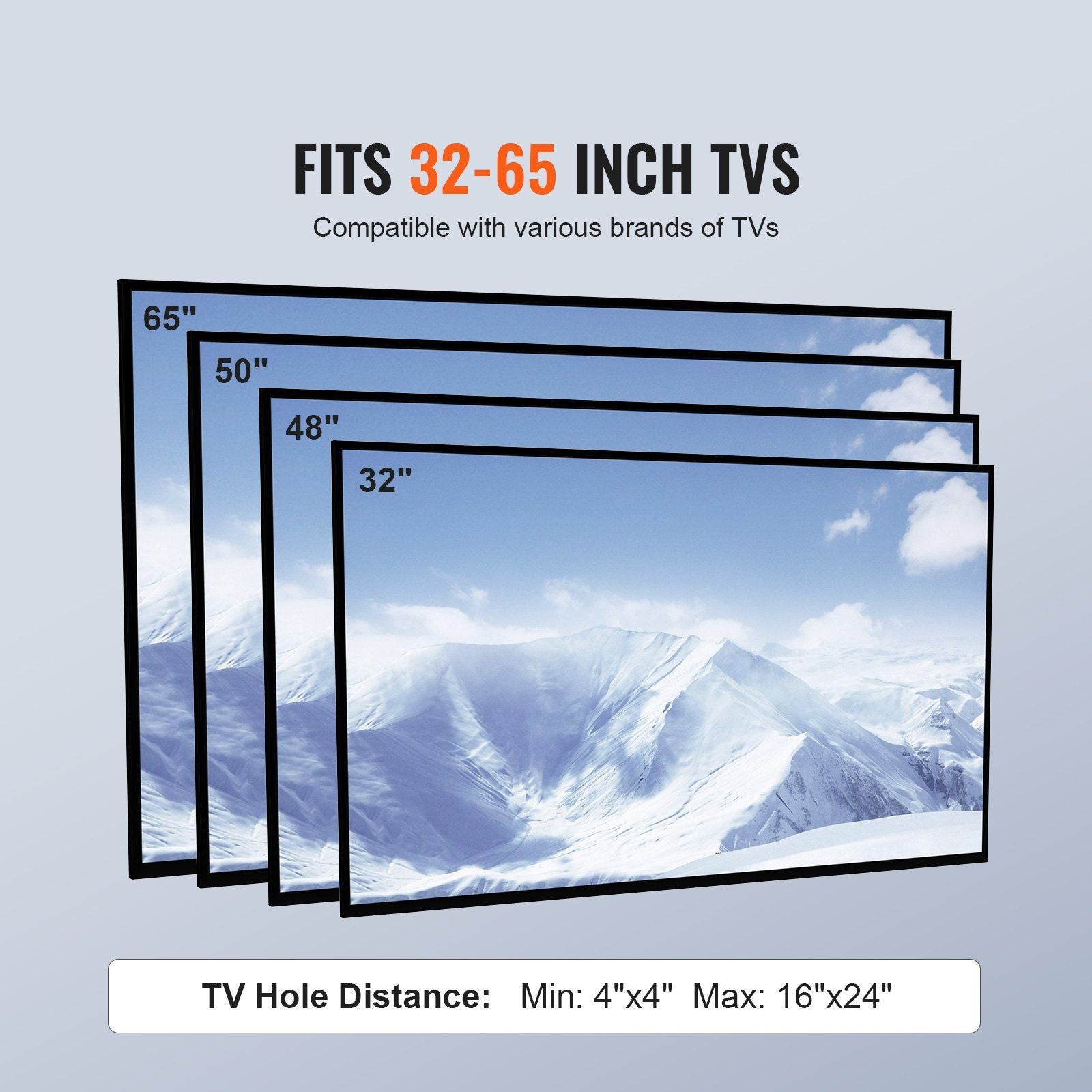 Vevor TV đứng gắn kết, giá đỡ TV cao xoay cho TV 32 đến 65 inch, giá đỡ TV sàn di động có thể điều chỉnh chiều cao với đế kính nóng tính cho phòng ngủ, phòng khách