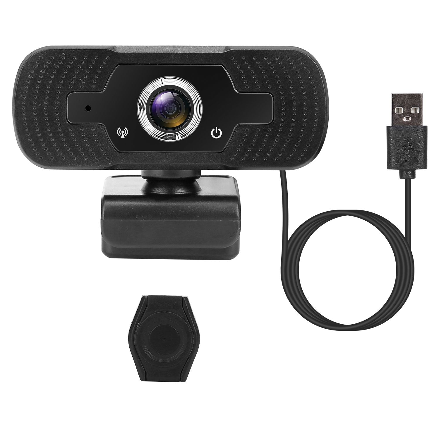 FHD 1080P USB Webcam w/ Microphone Privacy Cover Rotatable Clip Streaming USB Camera Plug at Maglaro