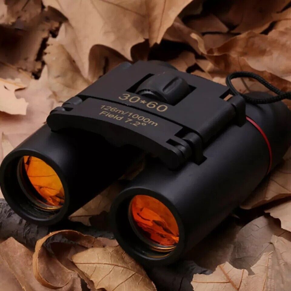 Binoculars 30x60 Zoom Travel Compact Folding Telescope Hunting Day Night Outdoor Small Pocket Binoculars Compact Adults, Mini Kids Binoculars Boys For Bird Watching, Concert Theater Opera