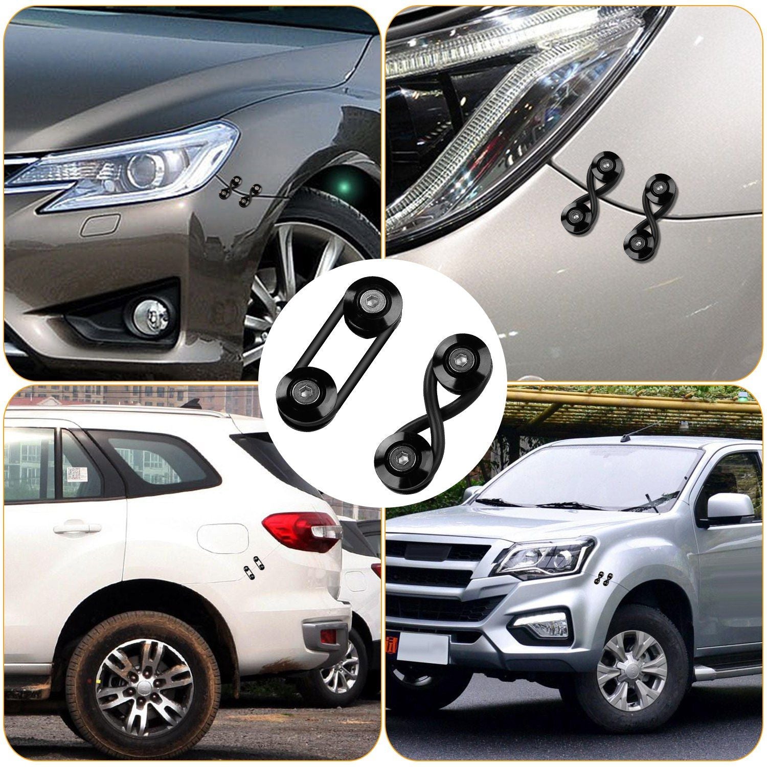 5set carro de liberação rápida F fixadores de pára -choques dianteiro traseiro suportes de pára -choques de pára -choques hatch hatch kit