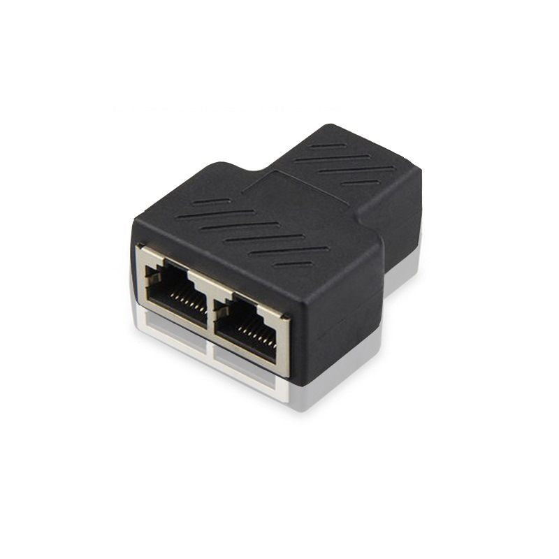 1PCS 2022 Ny RJ45 1 til 1/2 LAN Ethernet Network Cable Female Splitter Adapter Connector Splitter Extender Plug Network Tee Head