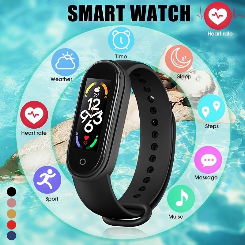 Smartband Fitness Smart Bracciale Fissaggio della pressione arteriosa Misurazione impermeabile Smart Watch Men Donne