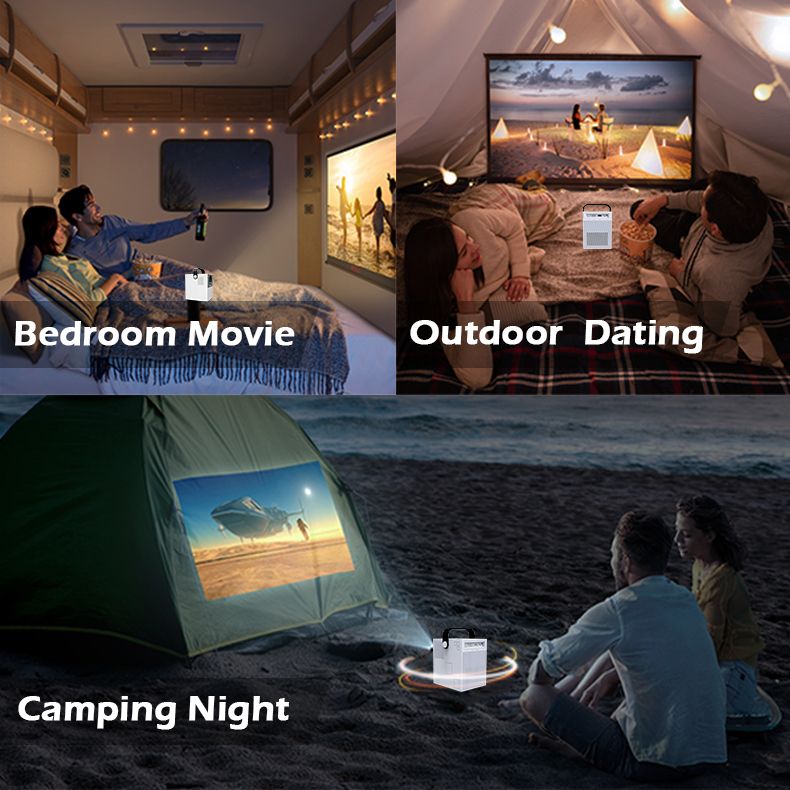 FMUSER Y2 PORTABLE Interactive 4K 1080P Projector;  Smart WiFi Mini Android TV Home Led Video Game Movie Outdoor Camping Proyector Beamer Support HDMI;  AV -ingång