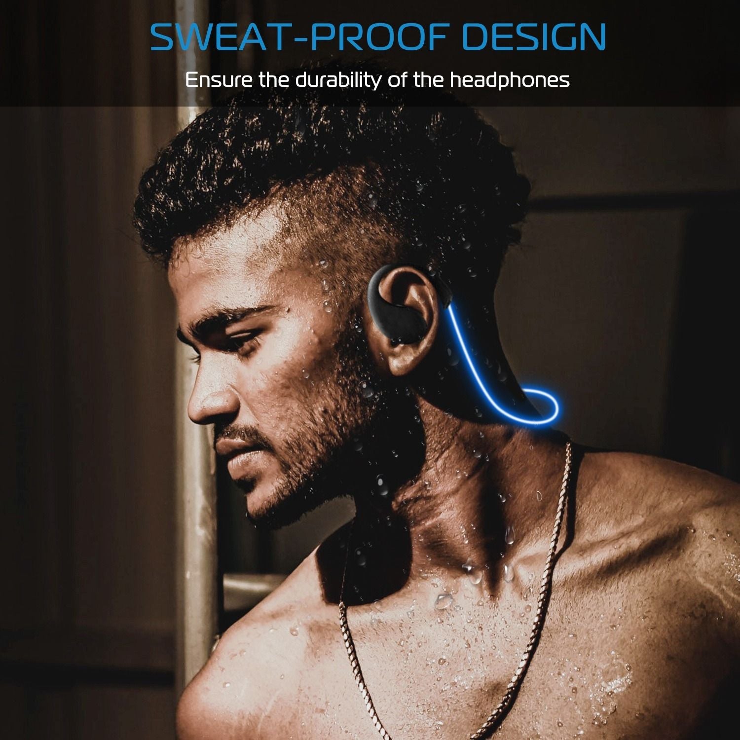 Headet olahraga nirkabel nirkabel v4.1 earphone neckband hd stereo stereo headphone tahan keringat earbud