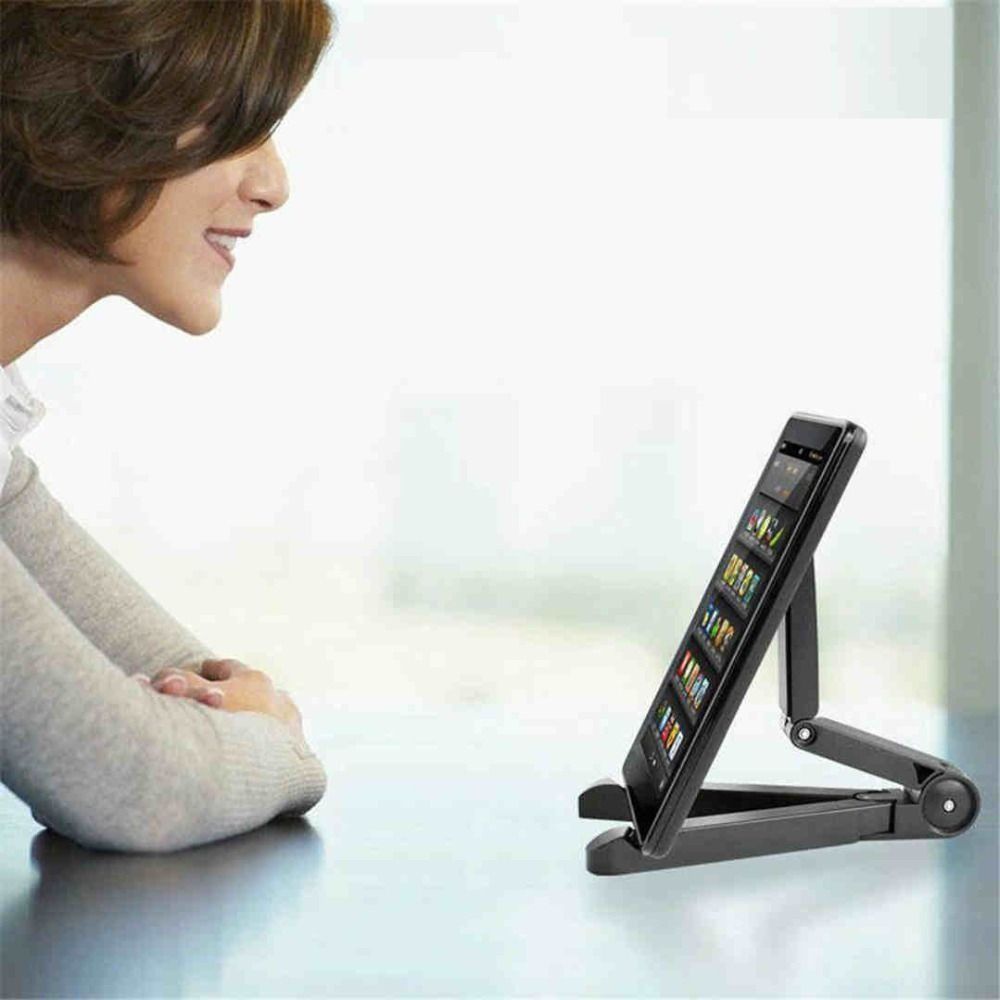 Universal sammenleggbar telefontablettholder Justerbar Bracket Desktop Stand Tripod Stability Support for Telefonjusterbar bærbar Desktop Holder Mount Folding Tablet Stand Anti-Slip for iPad